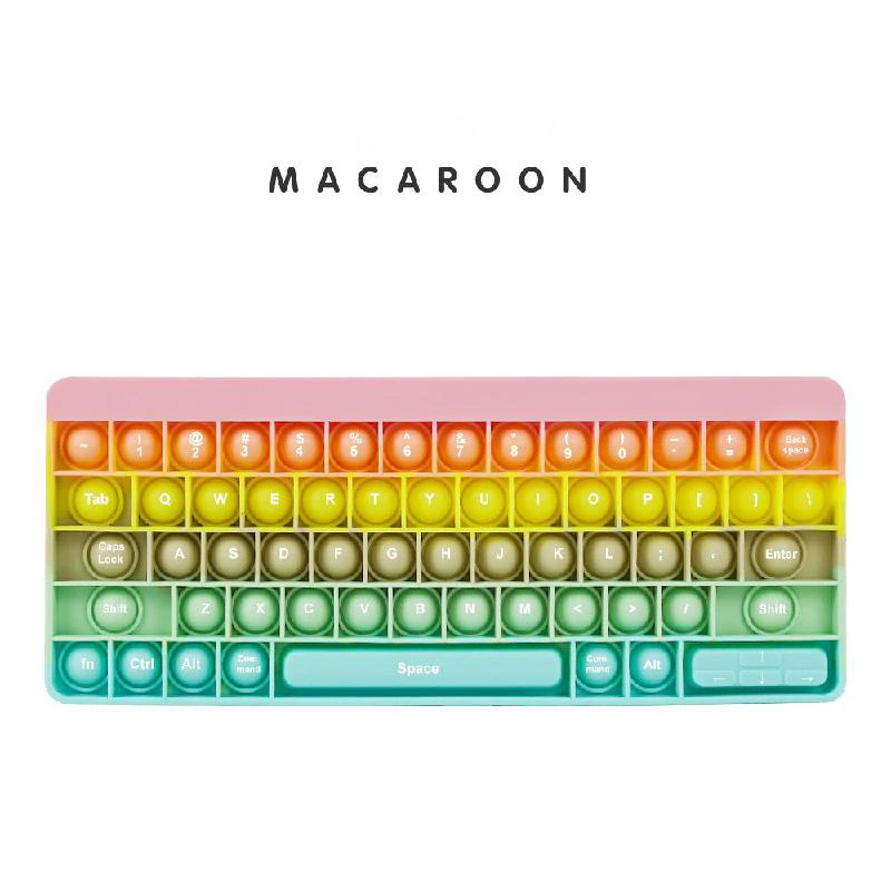 Новинка 2021 игрушка-антистресс радужная пузырьковая клавиатура снятие стресса