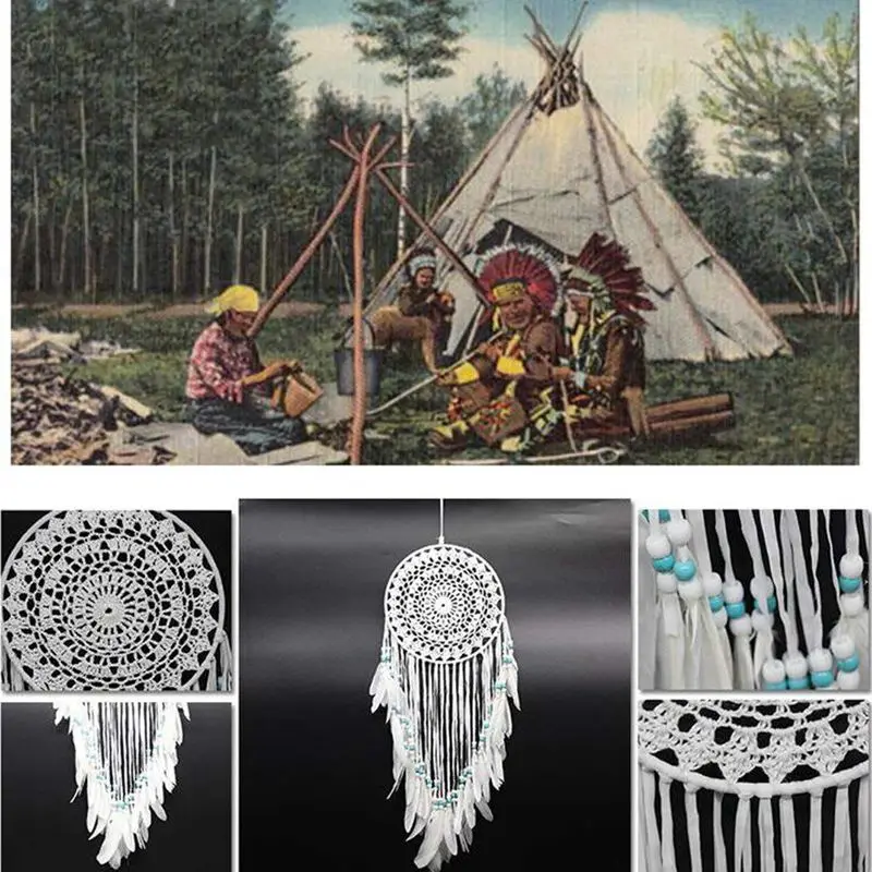 Мода ловцы мечты для спальни белый Ловцы крючком стены висящий мечтатель|Ловцы