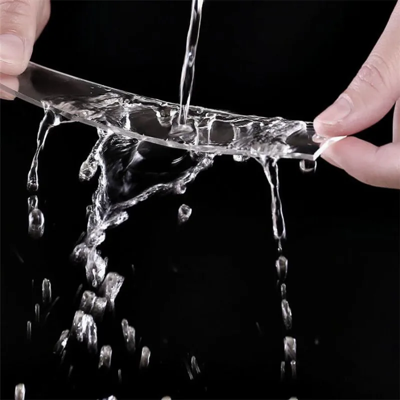 

1M/2M/5M Nano Tape Double Sided Tape Transparent No Trace Reusable Waterproof Adhesive Tape Cleanable Home gekkotape