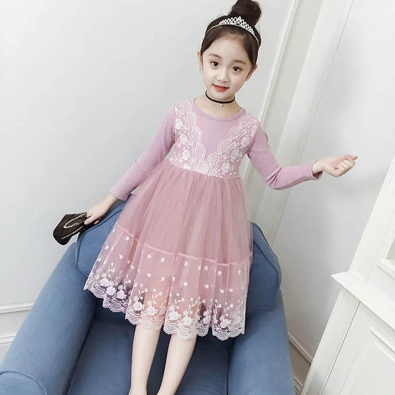 Одежда для девочек детское платье на день рождения рождественское Сетчатое