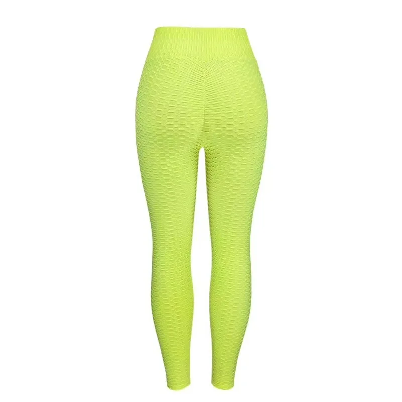 

2021 hot foreign trade breathable buttocks sweat-absorbent sports fitness jacquard yoga slim tight leggings