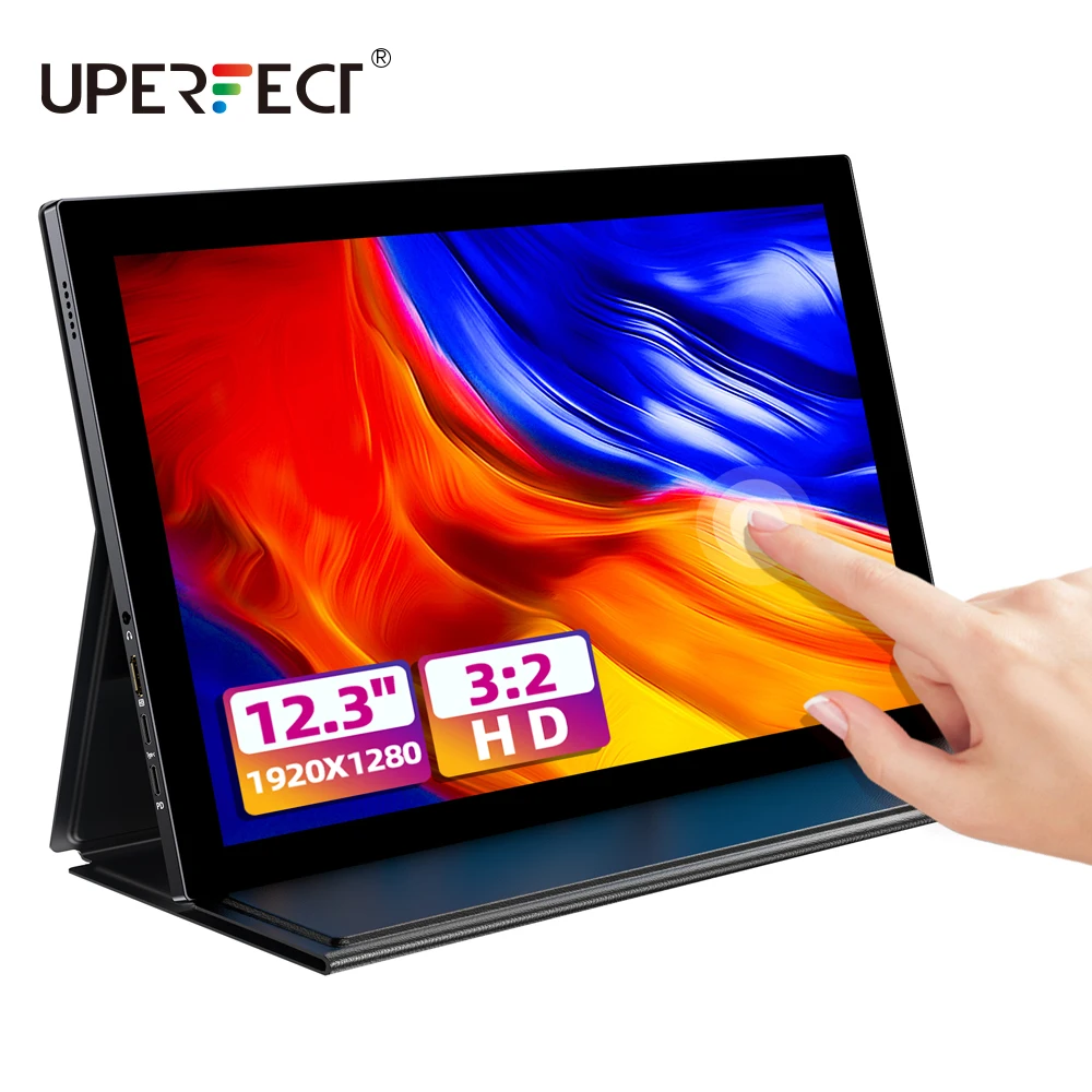 

UPERFECT Touch Screen Portable Monitor 1920×1280 FHD IPS 12.3 Inch Display Monitor For Raspberry Pi switch Laptop Phone Samgsung