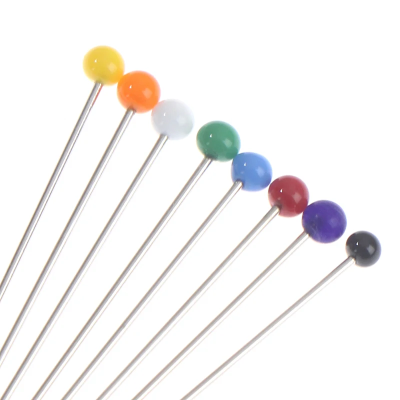 

Sewing Pins 38mm Glass Ball Head Push Quilting Pins for Jewelry DIY Sewing Tool
