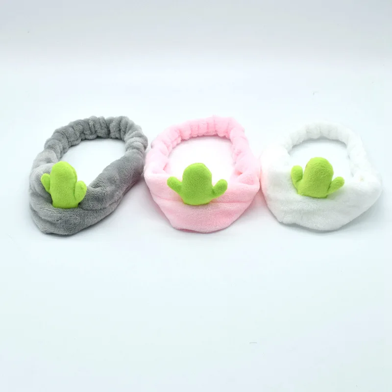 Новые повязки для волос из бобовых ростков кактуса для мытья лица, мягкая повязка для волос, ободок, творческий аксессуар для женщин и девочек тюрбан.