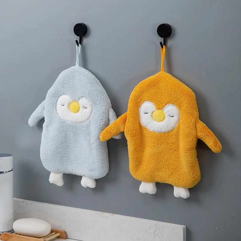 

Hanging Hand Towel Cute Cartoon Absorbent Towel Thickening Non-Linting Bathroom Toilet Hand Towel