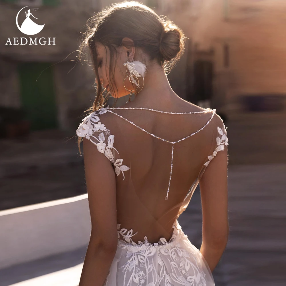 

Aedmgh Mermaid 2 In 1 Wedding Dresses 2022 Sweetheart Sleeveless Beading Tassel Bride Dress Detachable Train Sheath Bridal Gowns