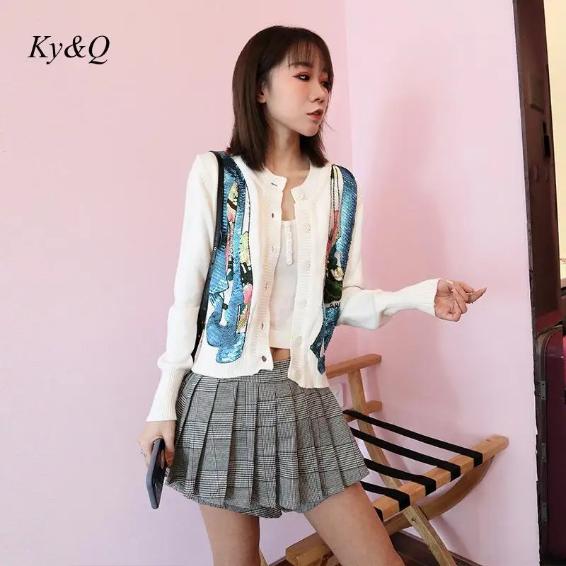 2020 зимний женский брендовый дизайнерский свитер с блестками Рождественский