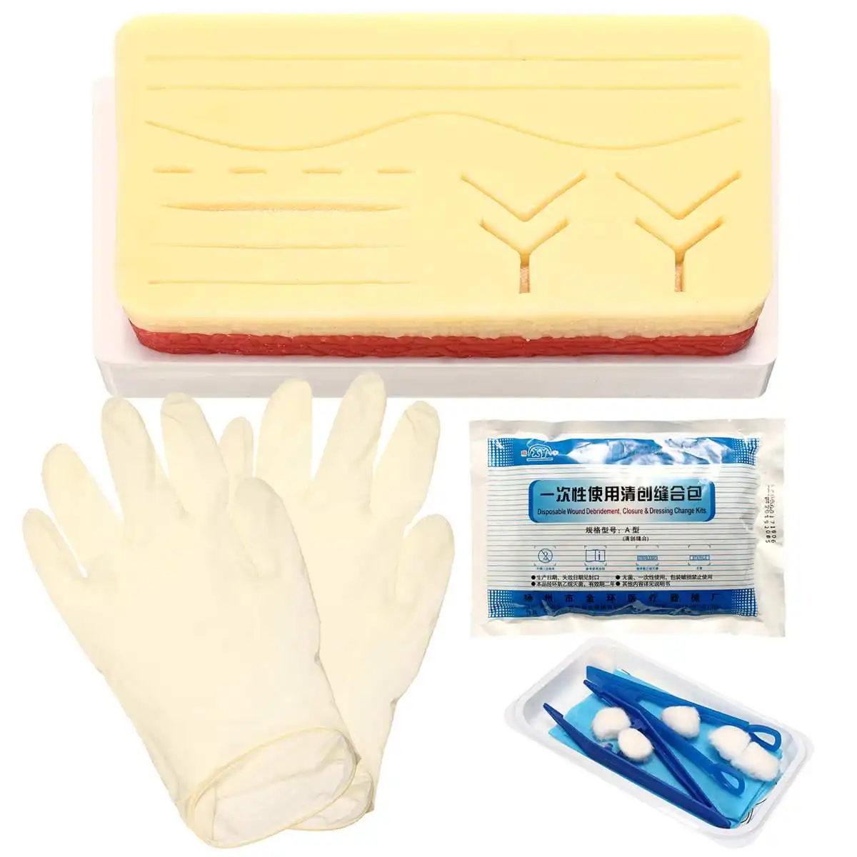 

Model Suturing Practice Training Pad Human Traumatic Skin Medical Suture Training Kit Set Doctor Nurse Teaching Resources