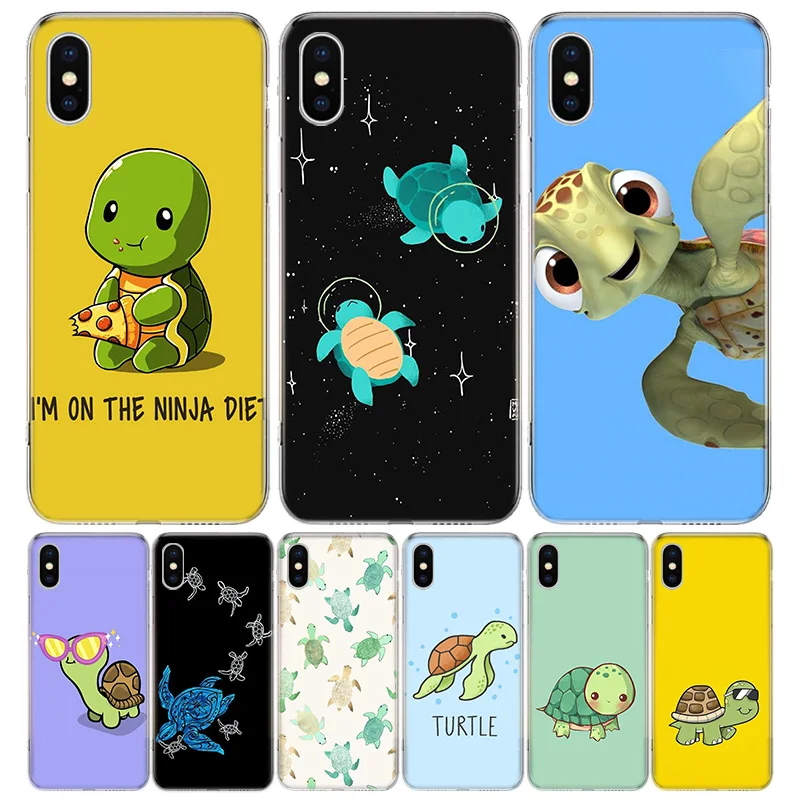 

Cartoon Sea Turtle Tortoise Silicon Call Phone Case For Apple iPhone 11 13 14 Pro Max 12 Mini 7 Plus 6 X XR XS 8 6S SE 5S Cover
