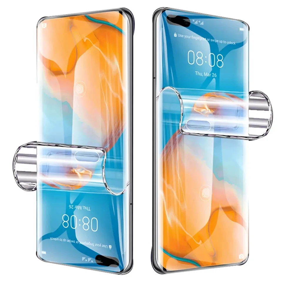 100Pcs/Lot Full Cover Hydrogel Film Screen Protector For Huawei P50 Pocket 4G P50 P40 Pro Plus Protective Soft Film Not Glass