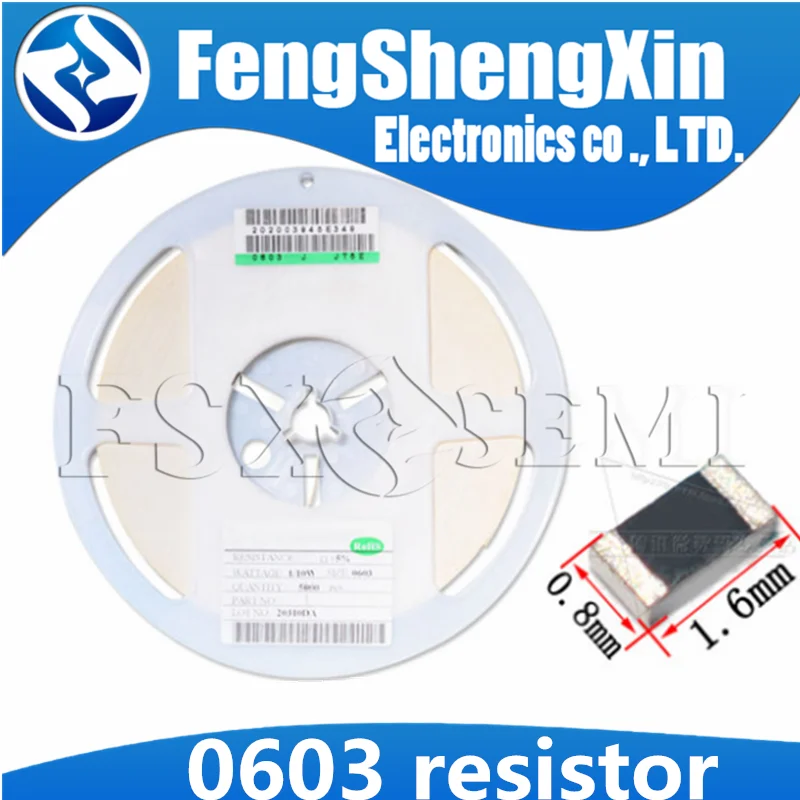 5000 шт./лот 0603 1/10 Вт SMD резистор 0R ~ 10 м 0 1 100 150 220 330 Ом 1K 2 K 10K 100K 1R 10R 100R 150R 220R