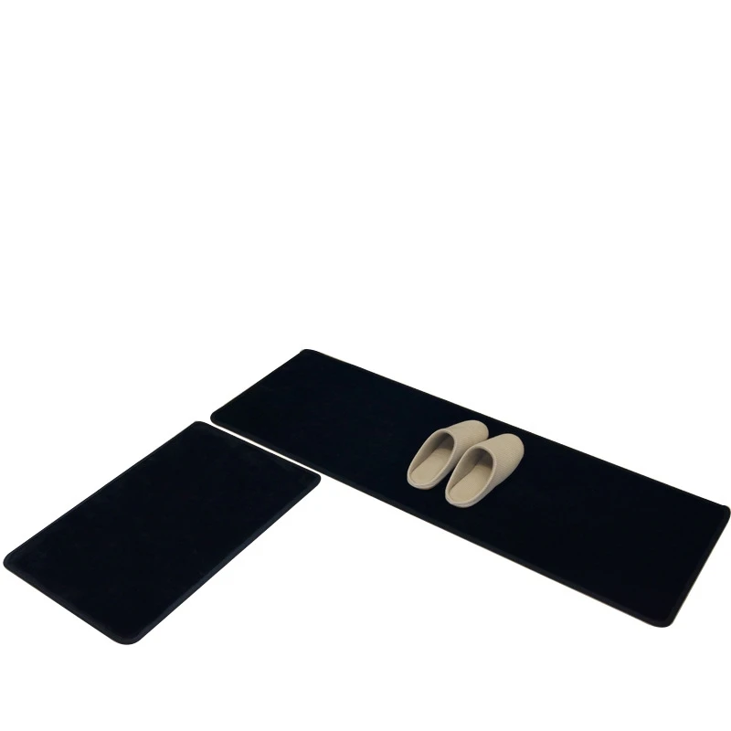 flannel tpr bottom kitchen mat carpets set solid color entrance doormat bathroom long size rug kitchen living room bedroom mats free global shipping