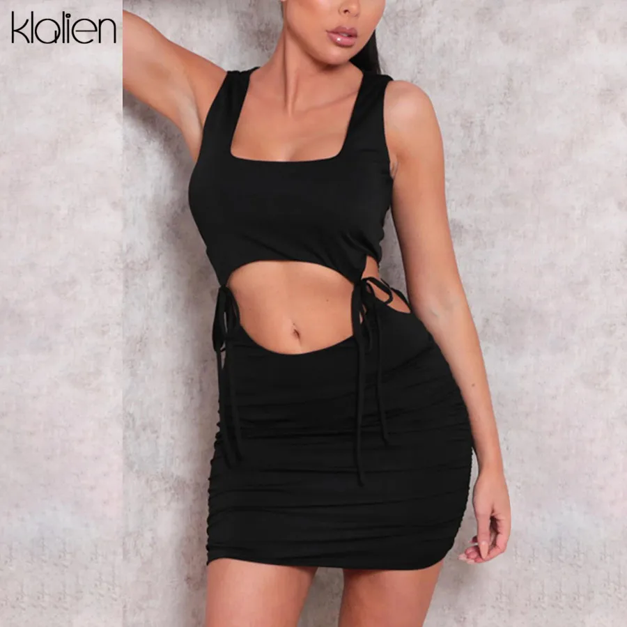Kalien/Летняя Сексуальная мини юбка и топик модный уличный Повседневный офисный