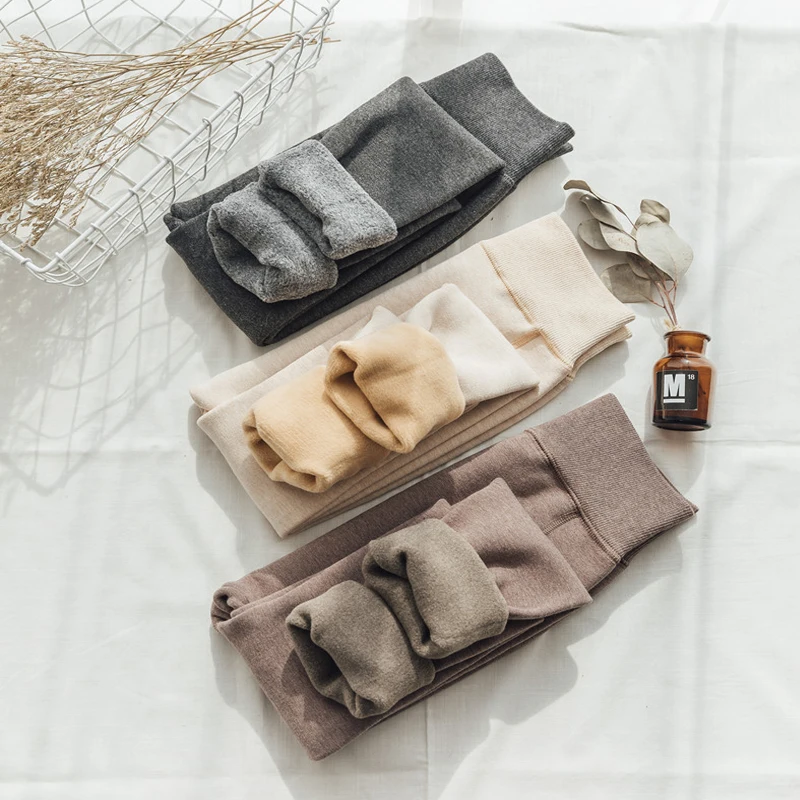 Женские зимние колготки из плотного флиса кружевные теплые без ног до щиколотки