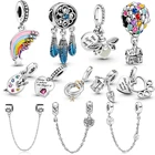 Модные подвески в виде сердца со сверкающими бесконечностями, модель 2021 года, подходят для оригинальных браслетов Pandora, женские Украшения сделай сам