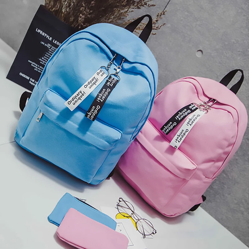 Модный однотонный женский рюкзак, школьная сумка для подростков, рюкзак Mochilas, женский рюкзак, рюкзак