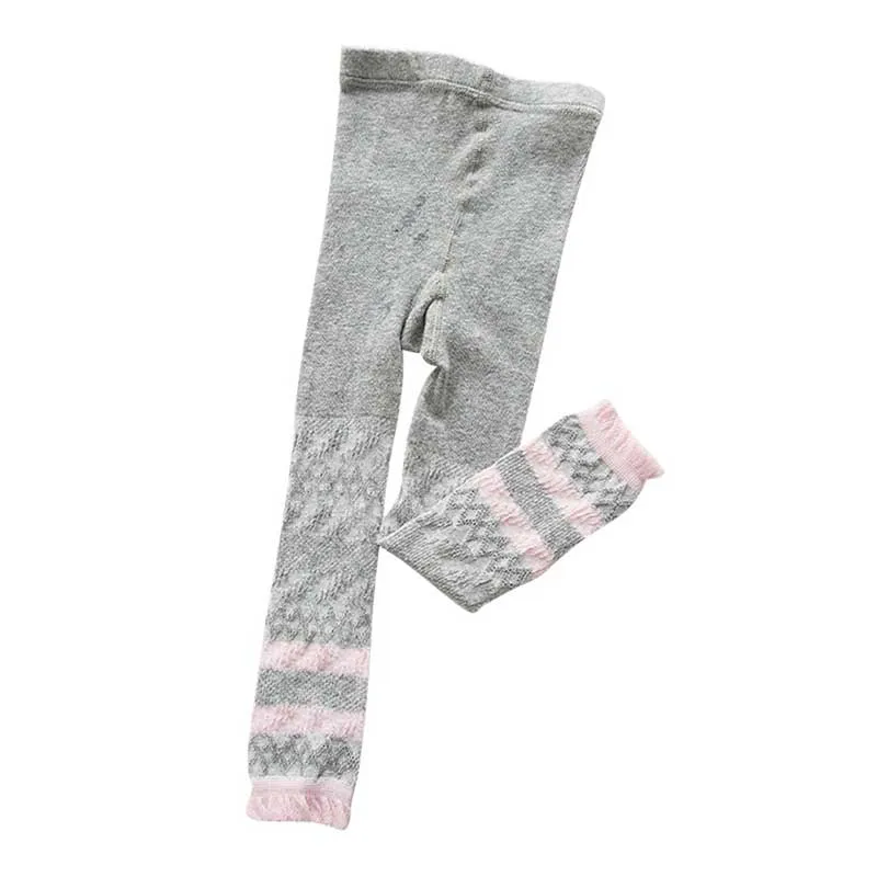 Колготки для маленьких девочек полосатые колготки хлопковая трикотажная