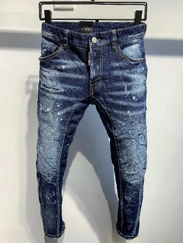 

Новинка 2021 года, классические рваные джинсы dsquared2 в стиле ретро для мужчин и женщин, модель A202 1964 года, спортивные брюки для бега, Доставка в т...