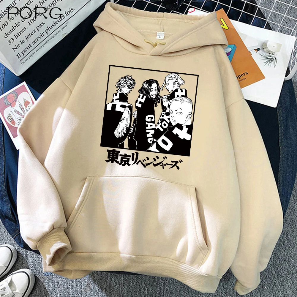 

Janpanese Anime Tokyo Revengers Hoodies Men Streetwear Winter Warm Fashion Unisex Sweatshirts Male Harajuku