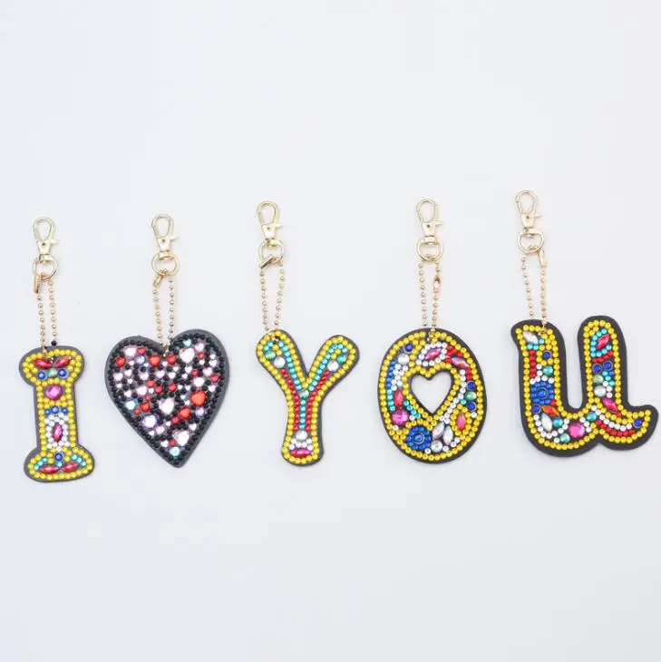 PVC Keychain 5D DIY Алмазная картина брелок Мода Мультфильм бабочка брелок Мозаика из алмазов руками сумка Подвеска - Цвет: PVC Keychain