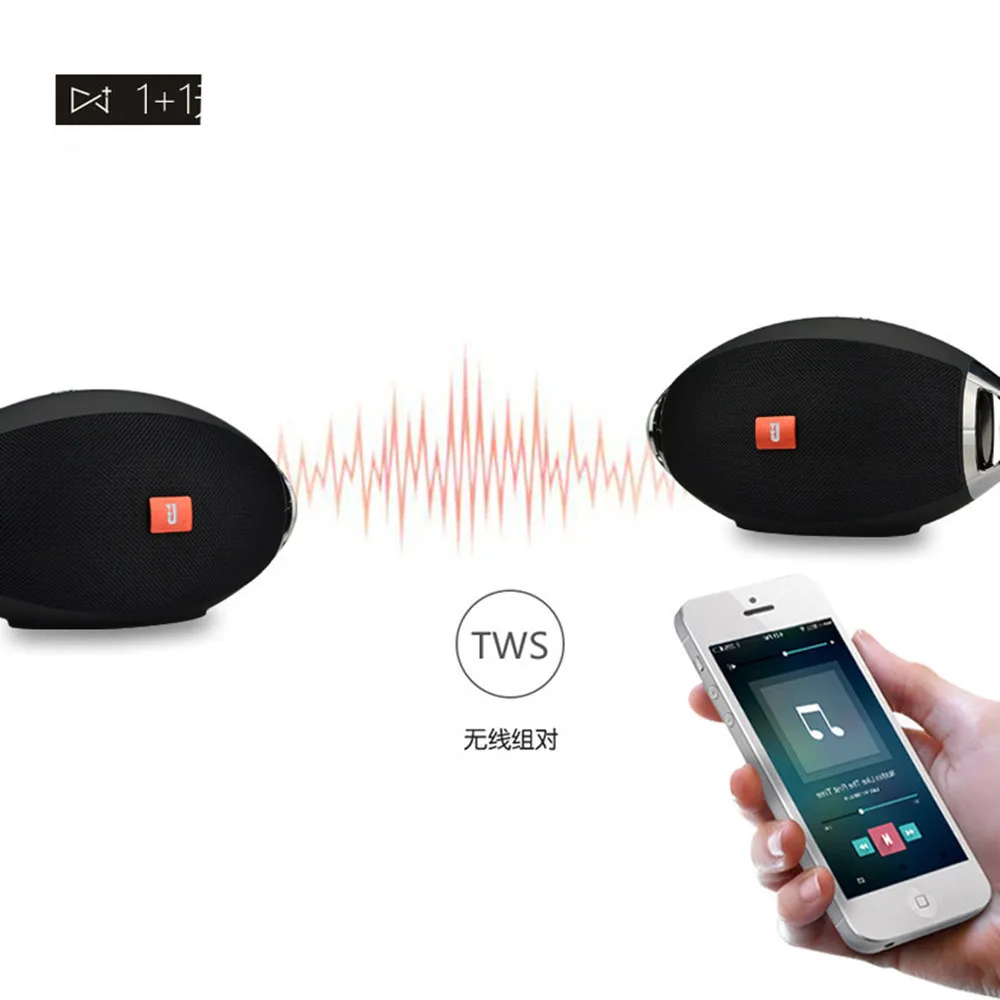 HYASIA TWS регби Bluetooth 4 2 Дополнительный вход громкоговорителя Колонка для басов