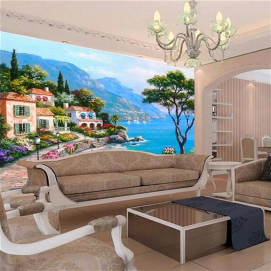 3D обои на заказ wellyu Большая фотография Настенные средиземноморский сад пейзаж