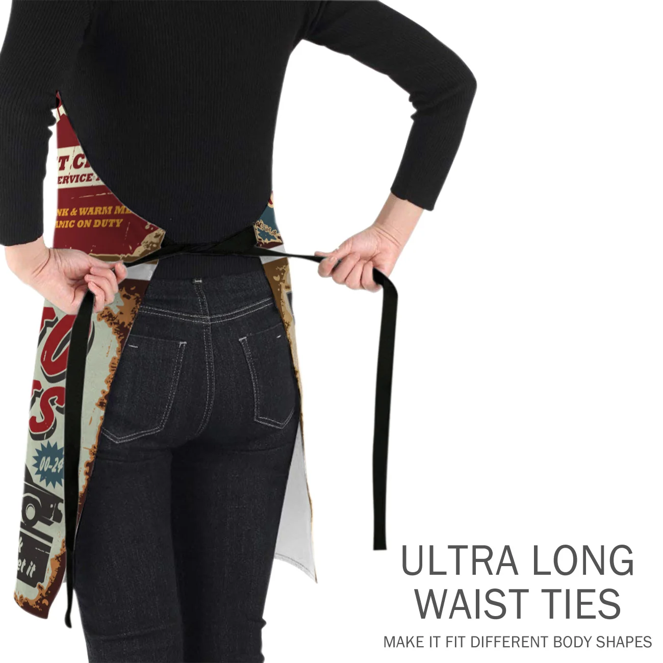 Кухонный Фартук ретро постер дизайн автомобиля инструмент Регулируемый