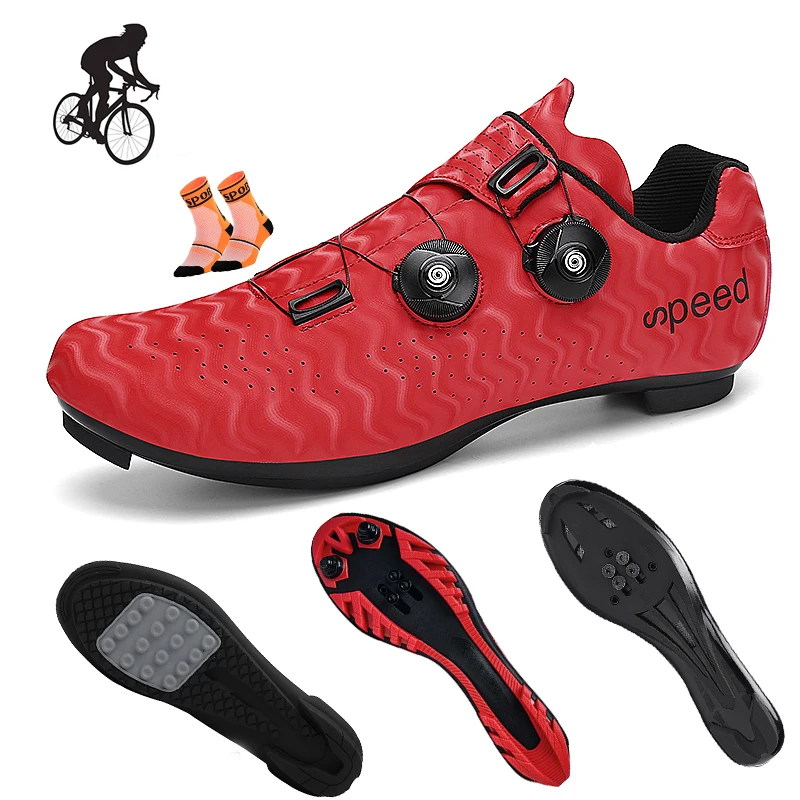 

Men cycling sneakers sapatilha ciclismo mtb women mountain bike shoes outdoor racing self-locking breathable road bike shoes