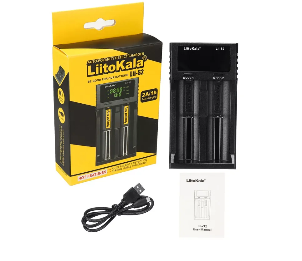 

LiitoKala lii-S1 lii-S2 lii-S4 U1 18650 26650 16340 RCR123 14500 LiFePO4 1.2V Ni-MH Ni-Cd Rechareable Battery smart charger