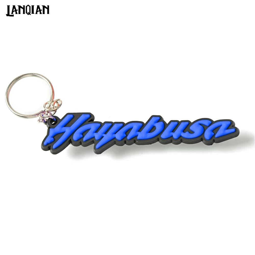 keychain C Blue Ключи от мотоцикла Embryo неразрезанный брелок мотоцикл креативный брелок Мягкая резиновая цепь для suzuki GSXR1300 hayabusa GSX1300R - Цвет: keychain C Blue
