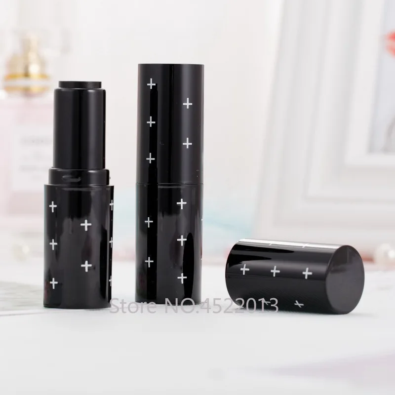 

10/30/50pcs 12.1mm Plastic Black Round Empty Lipstick Tube, DIY Cosmetic Lip Rouge Subcontainer, Professional Lip Makeup Tools