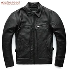 Мужская кожаная куртка MAPLESTEED, винтажная куртка из 100% натуральной воловьей кожи Красного и коричневого цветов, зимнее пальто с рукавами 62-68 см, 5XL, M100