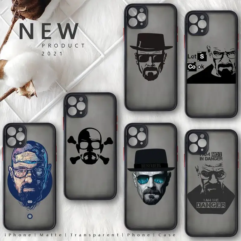 

Heisenberg breaking bad Phone Case matte transparent For iphone 7 8 11 12 13 plus mini x xs xr pro max cover