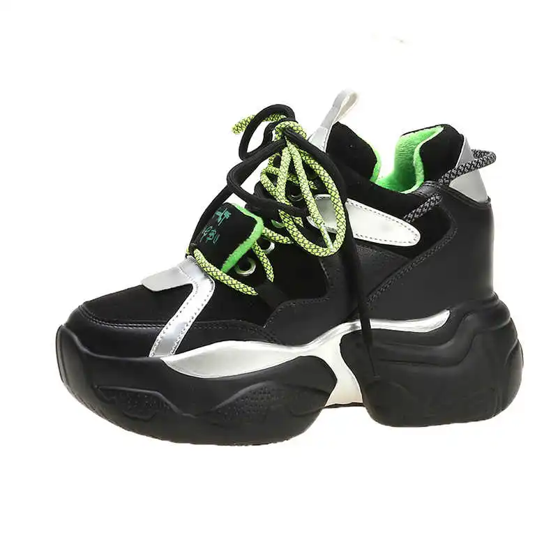 

2020 женская зимняя повседневная обувь на платформе, дышащая обувь на танкетке и каблуке, осенние кроссовки на толстой подошве, плюшевая тепл...