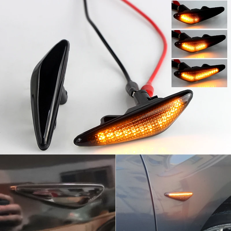 

2Pcs Dynamic LED Side Marker Turn Signal Lamp Light For Mazda MX-5 Miata ND 2016- RX-8 6 Atenza GH 5 Premacy CW Fiat 124 Spider