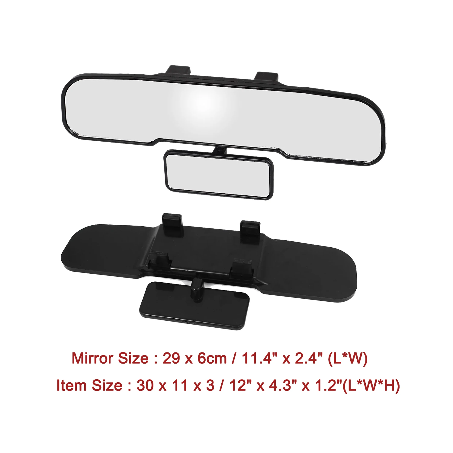 X Autohaux 300 мм автомобильное широкоугольное зеркало заднего вида с компасом термометр для слепых зон антибликовое безопасное зеркало заднего вида