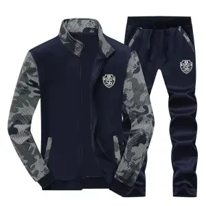 Autumn pure cotton sportswear men suit long sleeve fashion leisure clothing