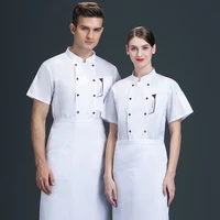 restaurant chef uniform short sleeved restaurant kitchen work clothes take the new mens and womens summer bakery chef
