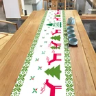 Новый год 2022 Рождественский подарок лось Снеговик настольная дорожка Счастливого Рождества настольная дорожка украшения для дома рождественские украшения