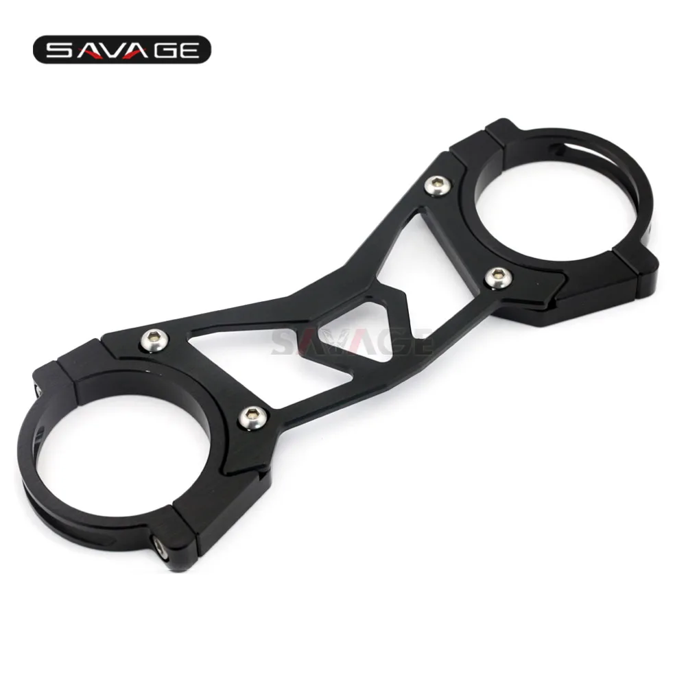 Black Балансирующая передняя вилка для KAWASAKI ER6N ER-6N 2009- 10 11 12 13 14 15 аксессуары для мотоциклов CNC алюминиевый кронштейн - Цвет: Black