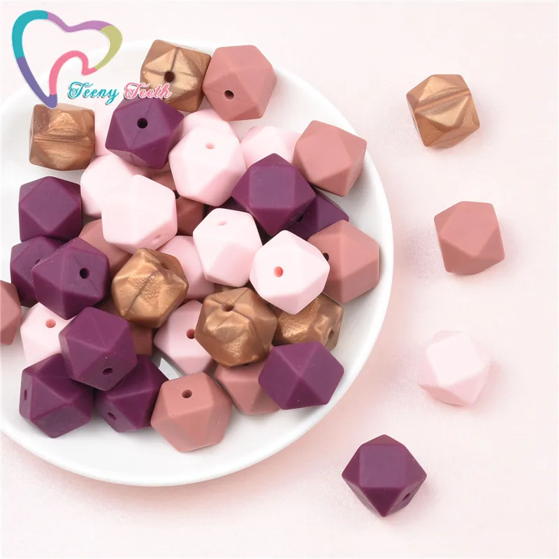 10 шт. темно бордовые шестигранные силиконовые бусины 14 17 мм|Бусины| |