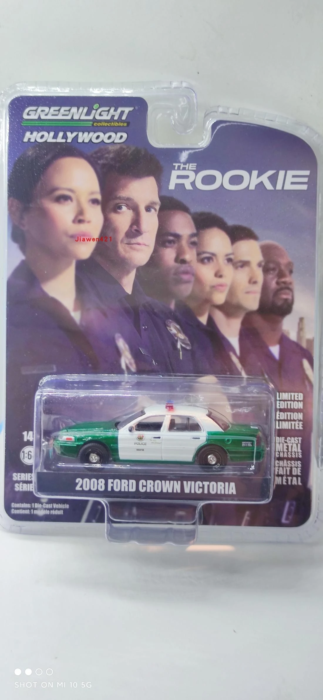 

GREENLIGHT 1:64 2008 Ford Crown полицейский автомобиль перехватчик-LAPD новичок собирать литые под давлением металлические модели автомобилей