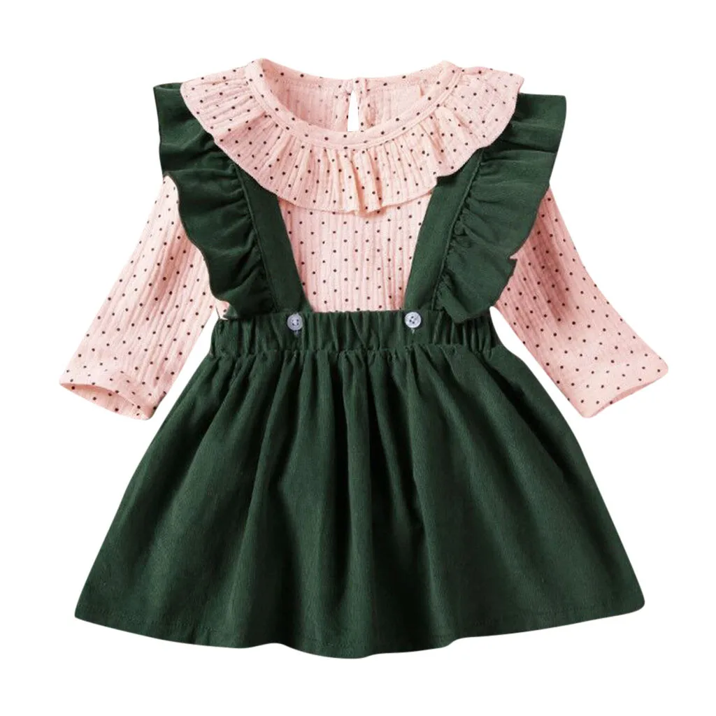 Модный топ с отложным воротником для маленьких девочек Топ длинным рукавом