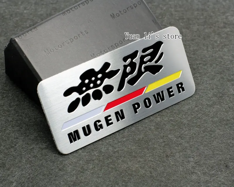 

1X ALUMINUM ALLOY METAL MUGEN POWER CAR BODY EMBLEMS BADGE STICKER DECORATION 90*42mm Car Styling