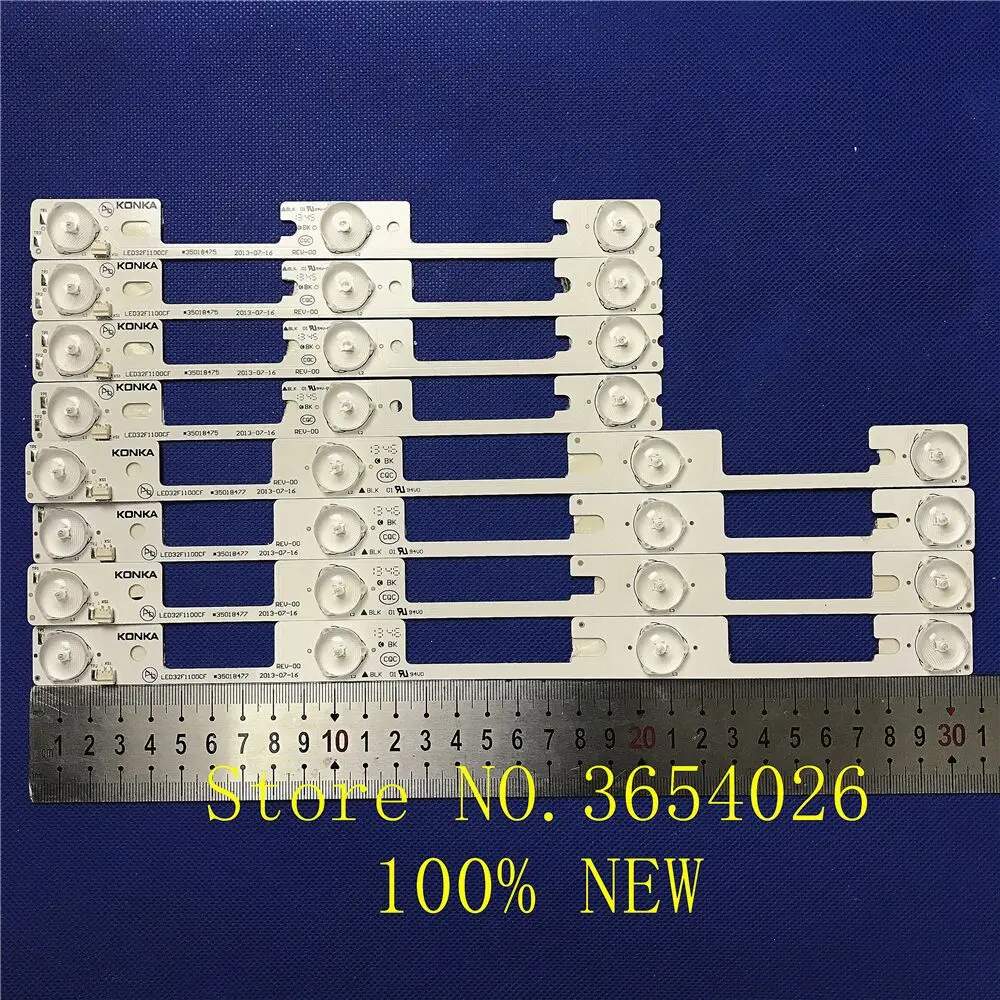 

NEW 16PCS (8X4 LEDS* 6 V + 8X3 LEDs* 6 V ) New Universal Konka LED32F1100cf Light Bar 35018476 35018478