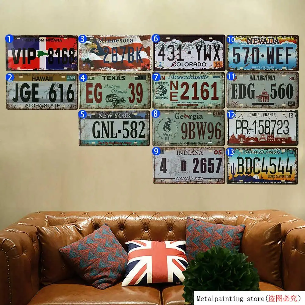 Номерной знак металлическая жестяная вывеска художественная табличка Бар Паб