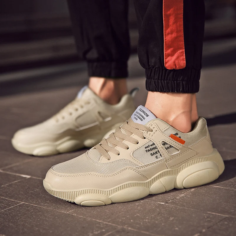 2019 новая сетчатая обувь с красным медведем Мужская Весенняя Корейская версия