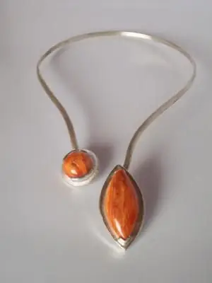 

925 sterling Silver Special Design Real Coral Stone Women Necklace
