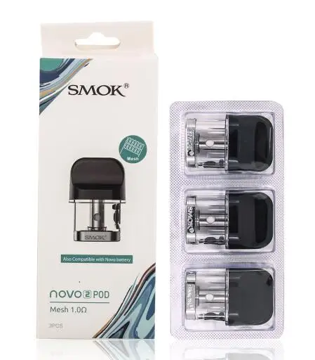 3pc Novo2 Pod 1.0ohm Набор SMOK Novo 2 SMOK Pod, электронная сигарета, стартер, ручка с аккумулятором 800 мАч, 2 мл, катушка VS NORD - Цвет: 3pc Novo2 Pod 1.0ohm