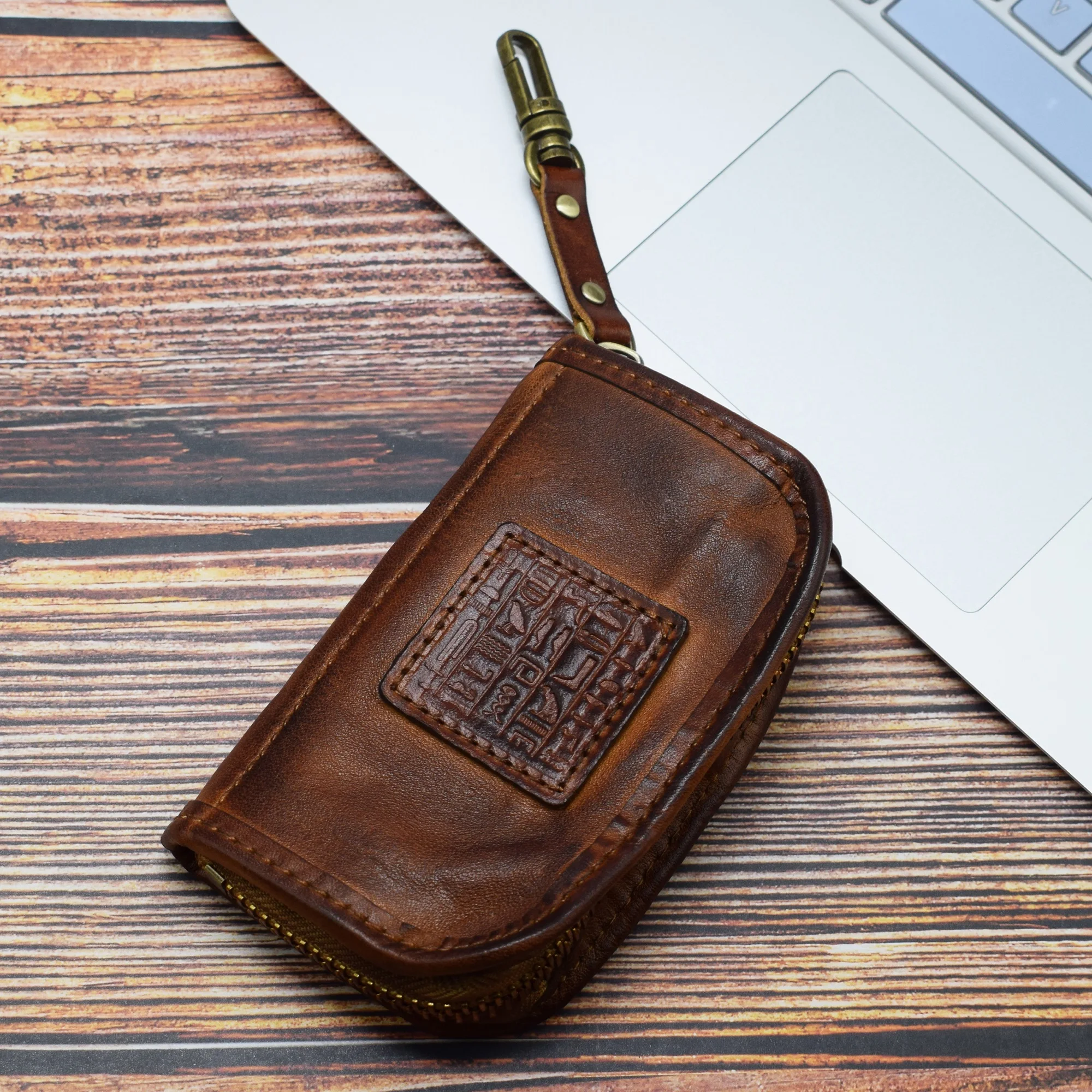 Натуральная кожа Автомобильный Брелок кошелек для ключей мужчин и женщин чехол